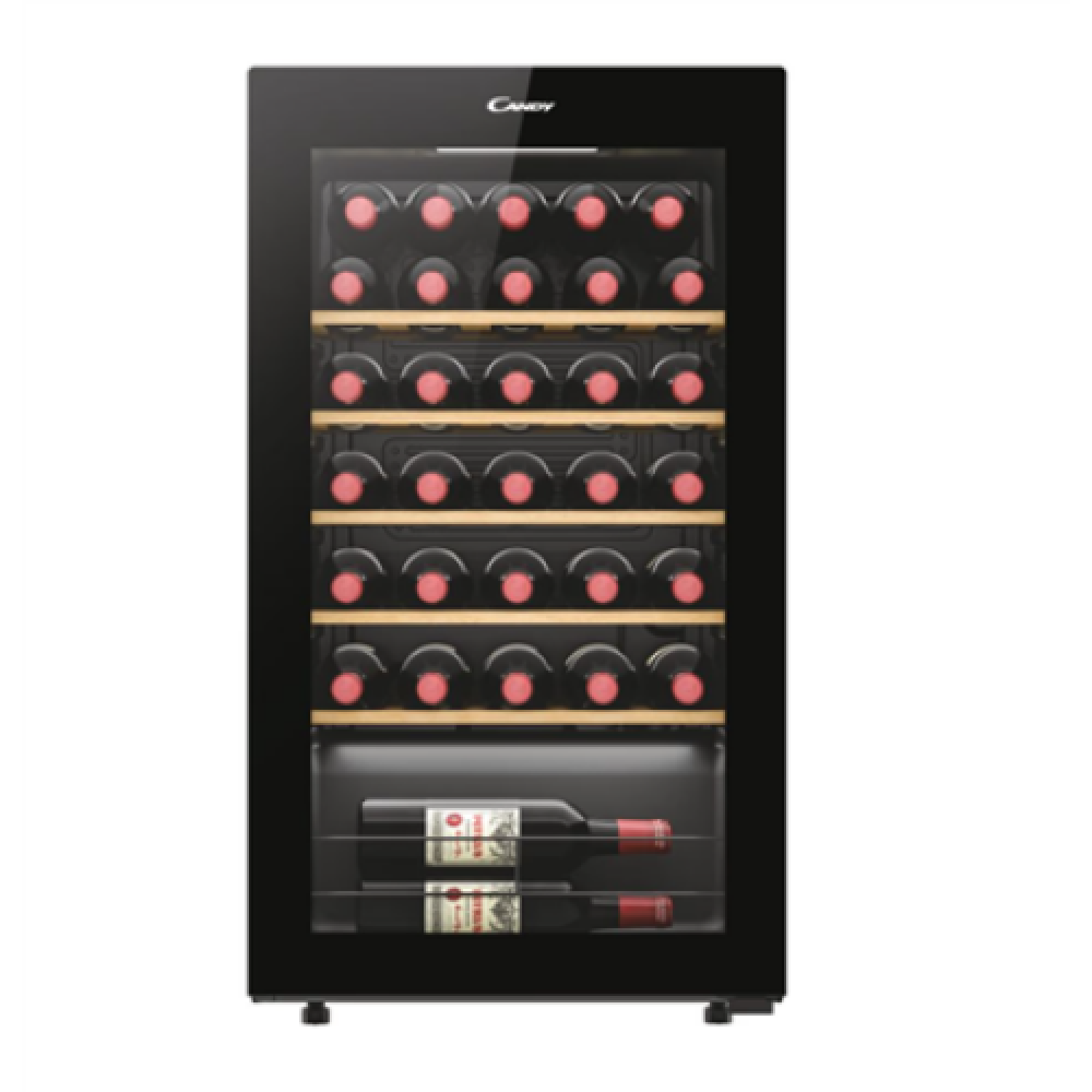 Candy Wine Cooler , 438063 , Energy efficiency class G , Free standing , Bottles capacity 34 , Black
