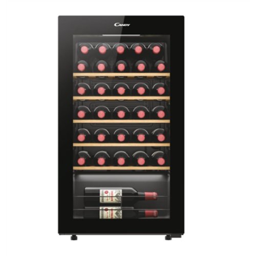 Candy , Wine Cooler , 438063 , Energy efficiency class G , Free standing , Bottles capacity 34 , Black