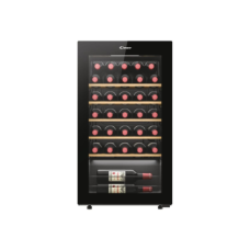 Candy Wine Cooler , 438063 , Energy efficiency class G , Free standing , Bottles capacity 34 , Black
