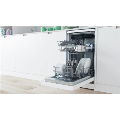 Dishwasher , DF9E 1B10 , Free standing , Width 45 cm , Number of place settings 9 , Number of programs 6 , Energy efficiency class F , White