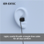 Sony Earbuds , IER‑EX15C , Wired , In-ear , Microphone , White