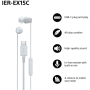 Sony Earbuds , IER‑EX15C , Wired , In-ear , Microphone , White