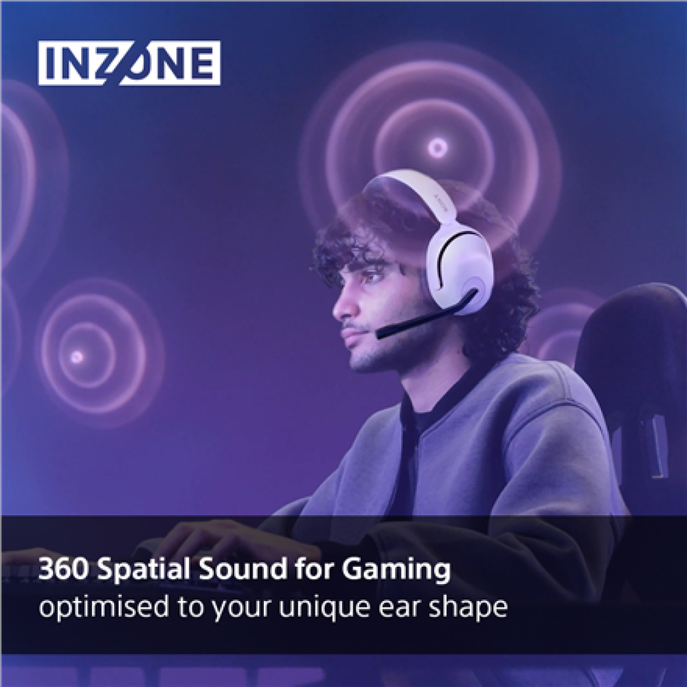 Sony Gaming Headset , INZONE H5 , Wireless , Over-Ear , Microphone , Wireless , White