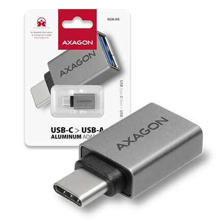 AXAGON Adapter into the USB-C port with USB Type A female output , RUCM-AFA