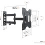 Vogels Wall mount , UP 2043 Full-Motion TV Wall Mount S , 19-43 , Rotate, Tilt , Maximum weight (capacity) 20 kg , Black