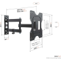 Vogels Wall mount , UP 2043 Full-Motion TV Wall Mount S , 19-43 , Rotate, Tilt , Maximum weight (capacity) 20 kg , Black