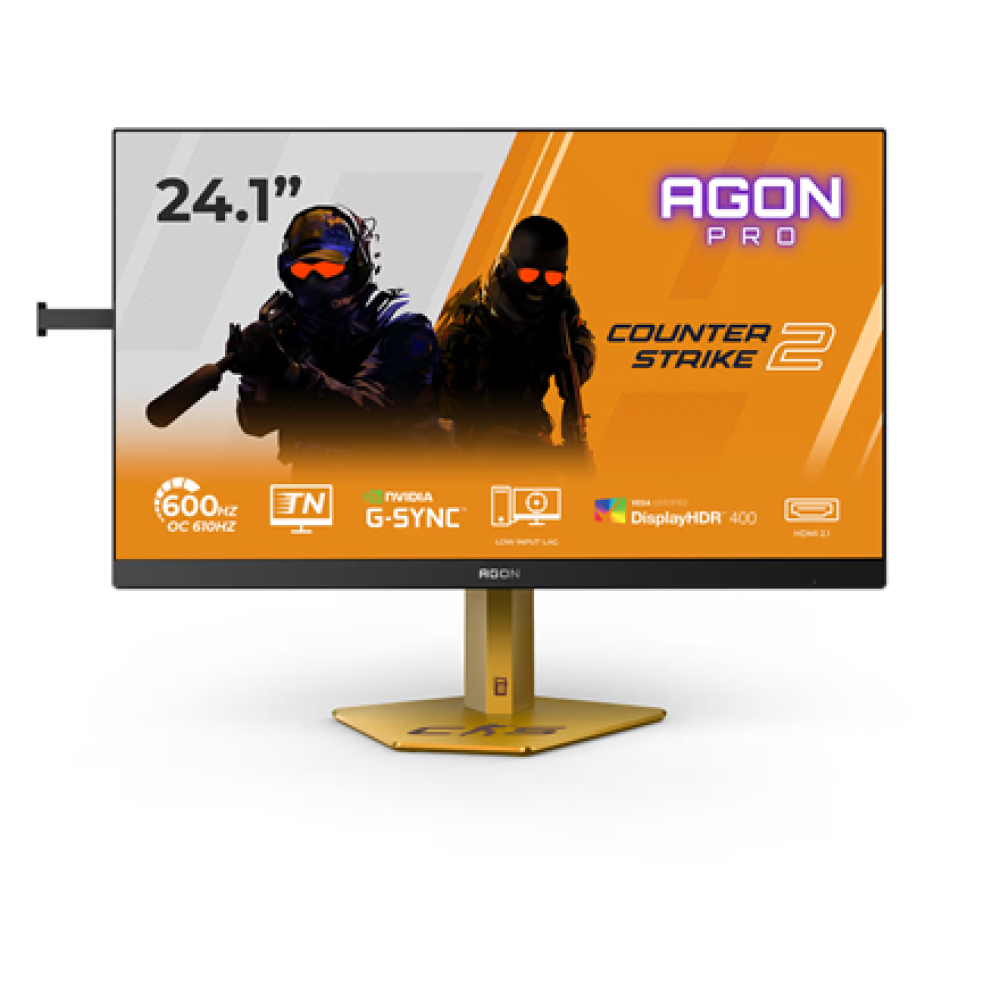 AOC CS24A , 24 , TN , FHD , 16:9 , 610 Hz , 0.5 ms , 1920 x 1080 pixels , 500 cd/m² , HDMI ports quantity 2 , Black/Orange