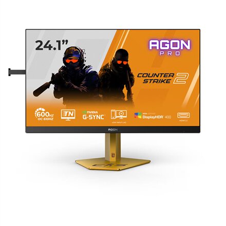 AOC , CS24A , 24 , TN , FHD , 16:9 , 610 Hz , 0.5 ms , 1920 x 1080 pixels , 500 cd/m² , HDMI ports quantity 2 , Black/Orange
