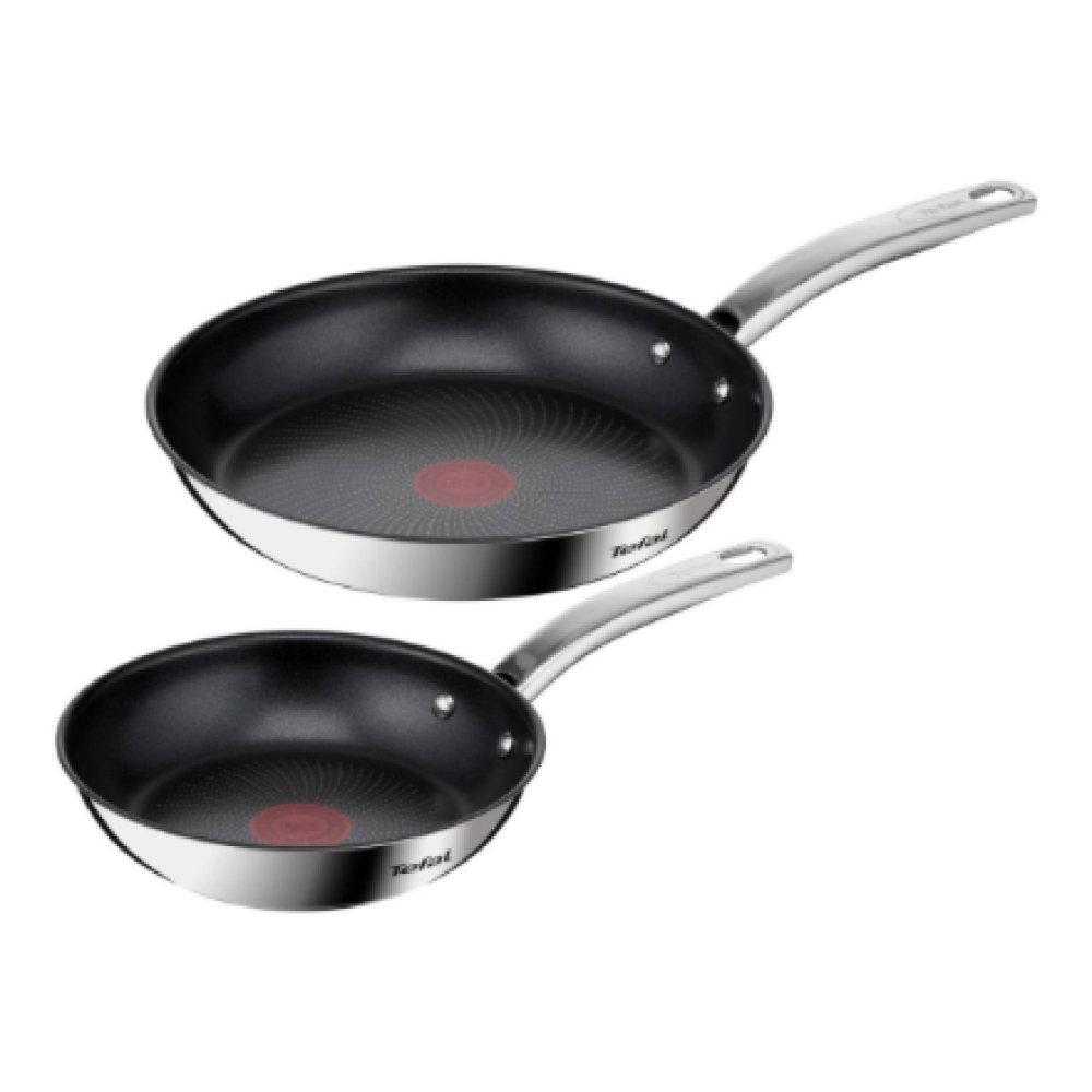 TEFAL , Pan Set , Intuition B817S255 , Frying , Diameter 20/26 cm , Suitable for induction hob , Fixed handle , Black/Silver