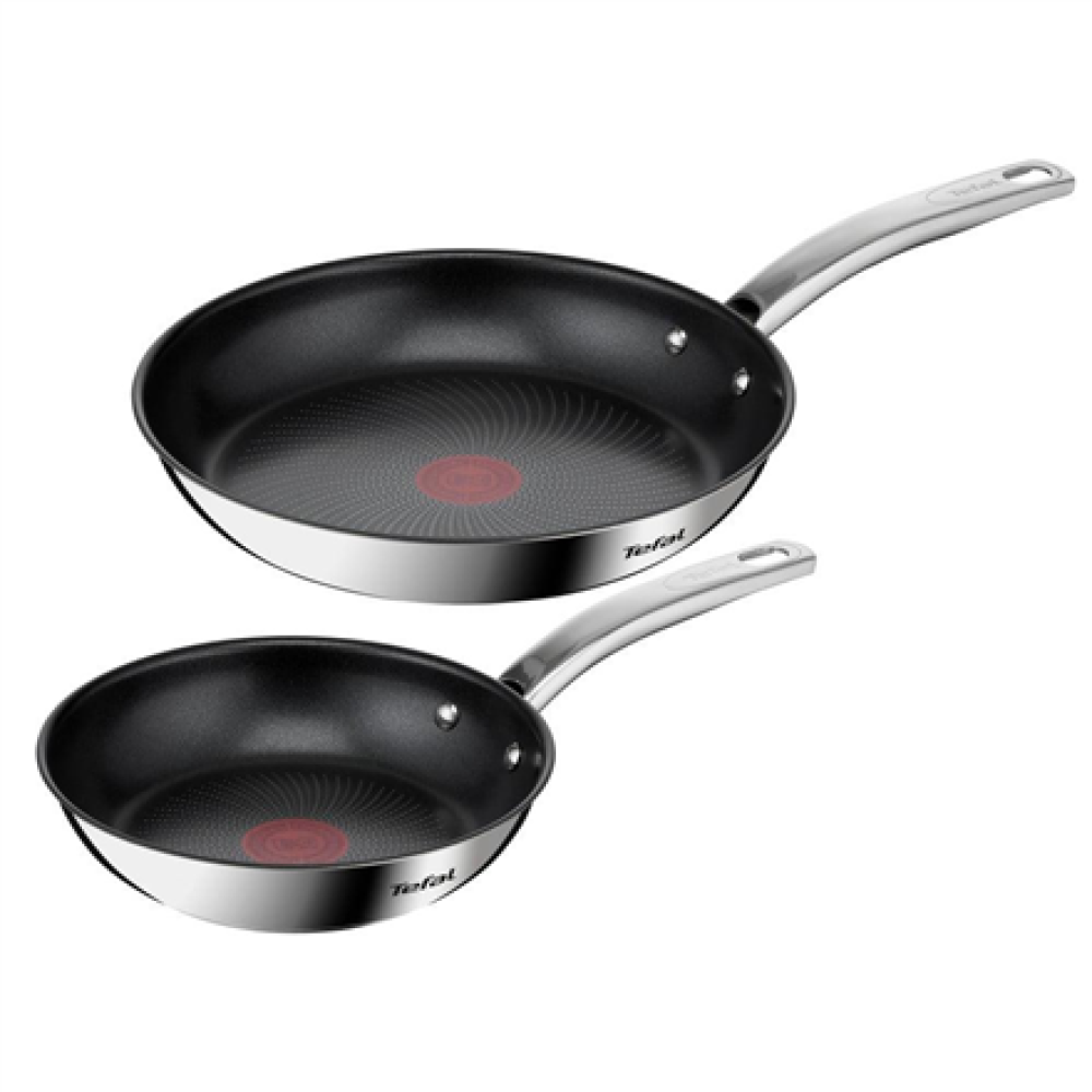 TEFAL , Pan Set , Intuition B817S255 , Frying , Diameter 20/26 cm , Suitable for induction hob , Fixed handle , Black/Silver