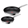 TEFAL , Pan Set , Intuition B817S255 , Frying , Diameter 20/26 cm , Suitable for induction hob , Fixed handle , Black/Silver