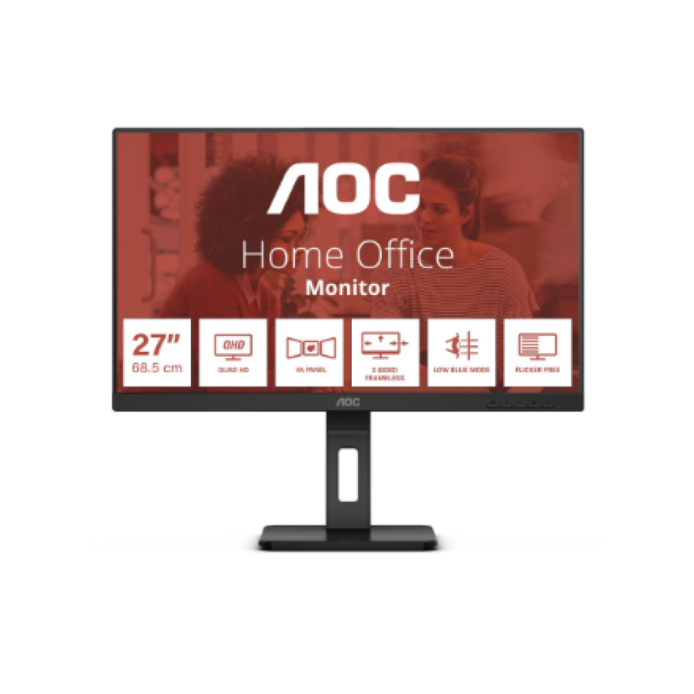 AOC , Monitor , Q27E3UMF , 27 , VA , QHD , 16:9 , 75 Hz , 2560 x 1440 , 300 cd/m² , HDMI ports quantity 1 , Black