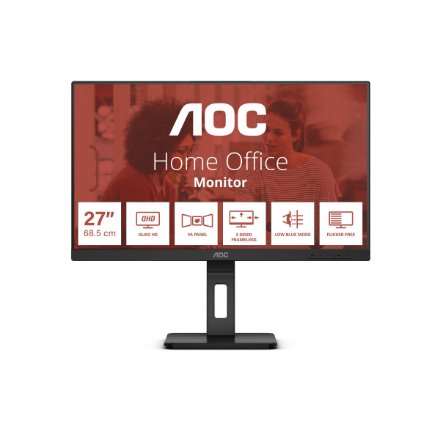 AOC , Monitor , Q27E3UMF , 27 , VA , QHD , 16:9 , 75 Hz , 2560 x 1440 , 300 cd/m² , HDMI ports quantity 1 , Black