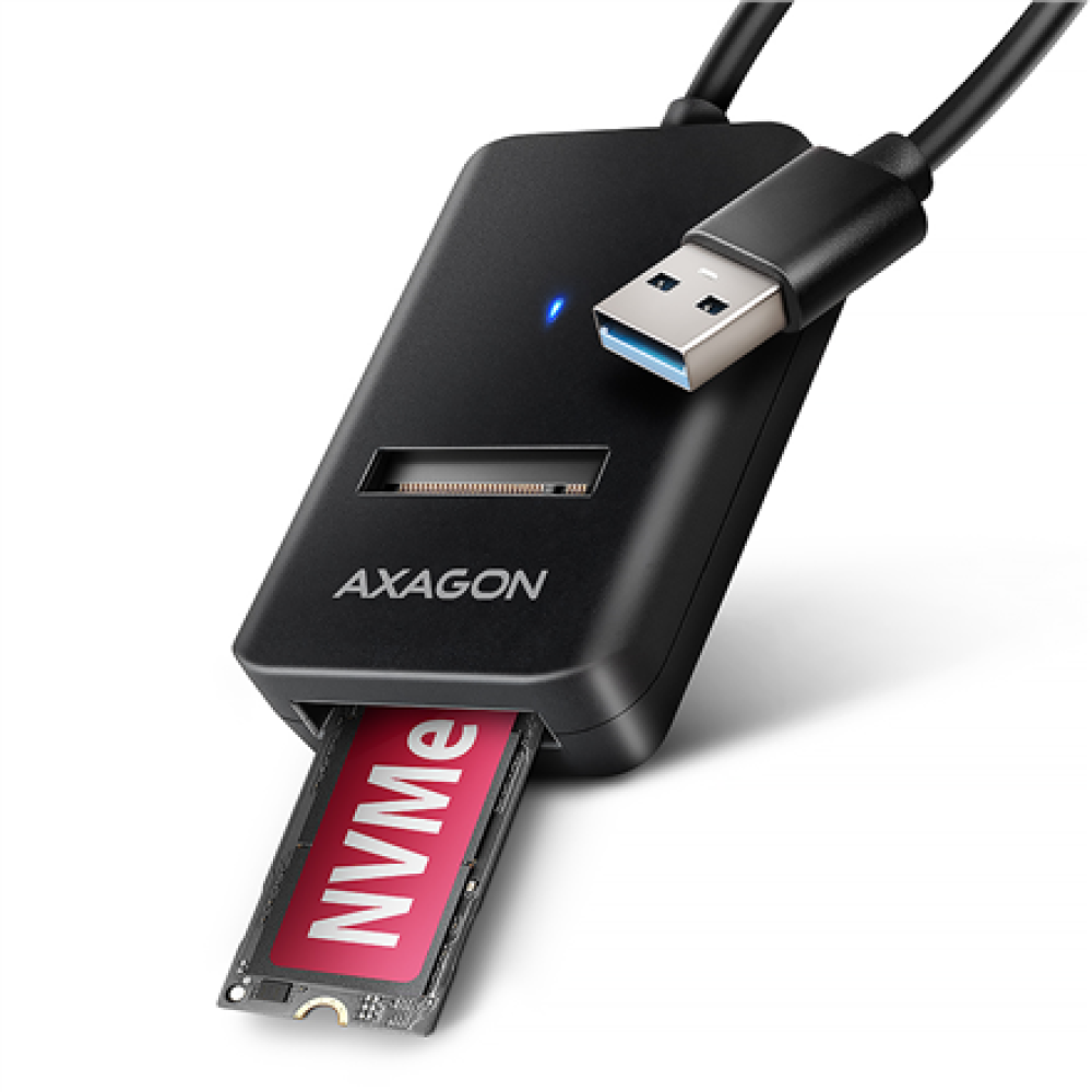 AXAGON USB-A 10Gbps - M.2 NVMe and SATA SSD Adapter , ADM2-AM