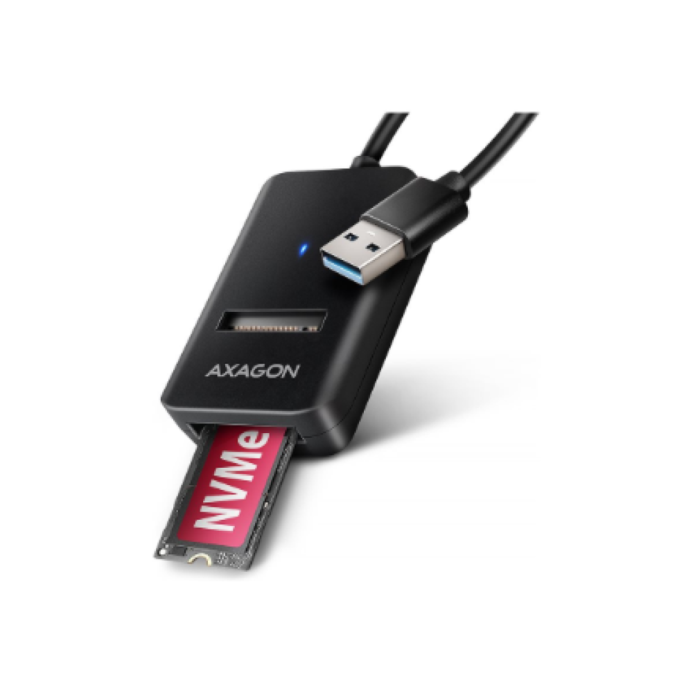 AXAGON USB-A 10Gbps - M.2 NVMe and SATA SSD Adapter , ADM2-AM
