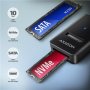 AXAGON USB-A 10Gbps - M.2 NVMe and SATA SSD Adapter , ADM2-AM