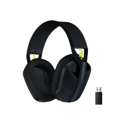 Logitech LIGHTSPEED Gaming Headset , G435 , Bluetooth , Over-Ear , Microphone , Wireless , Black and Neon Yellow
