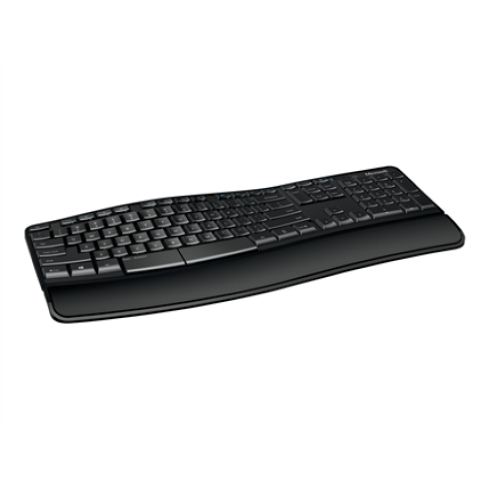 Microsoft L3V-00009 Sculpt Comfort Desktop Multimedia Wireless Batteries included 150 MB Hard Drive, maximum comfort, modern modular design, Detachable palm rest, Four-way scrolling, Windows touch tab, BlueTrack Technology. NORD Black Numeric keypad