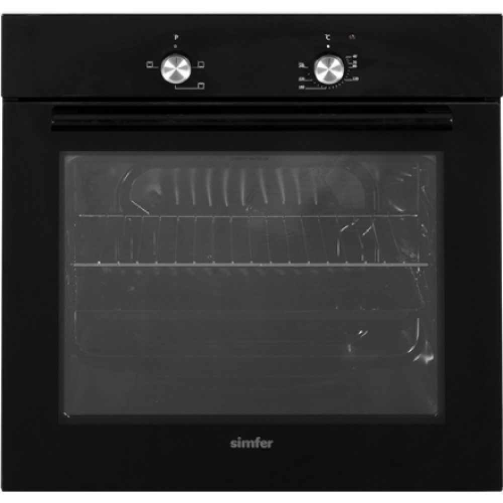 Simfer , 8004AERSP , Oven , 62 L , Electric , Manual , Mechanical control , Height 60 cm , Width 60 cm , Black