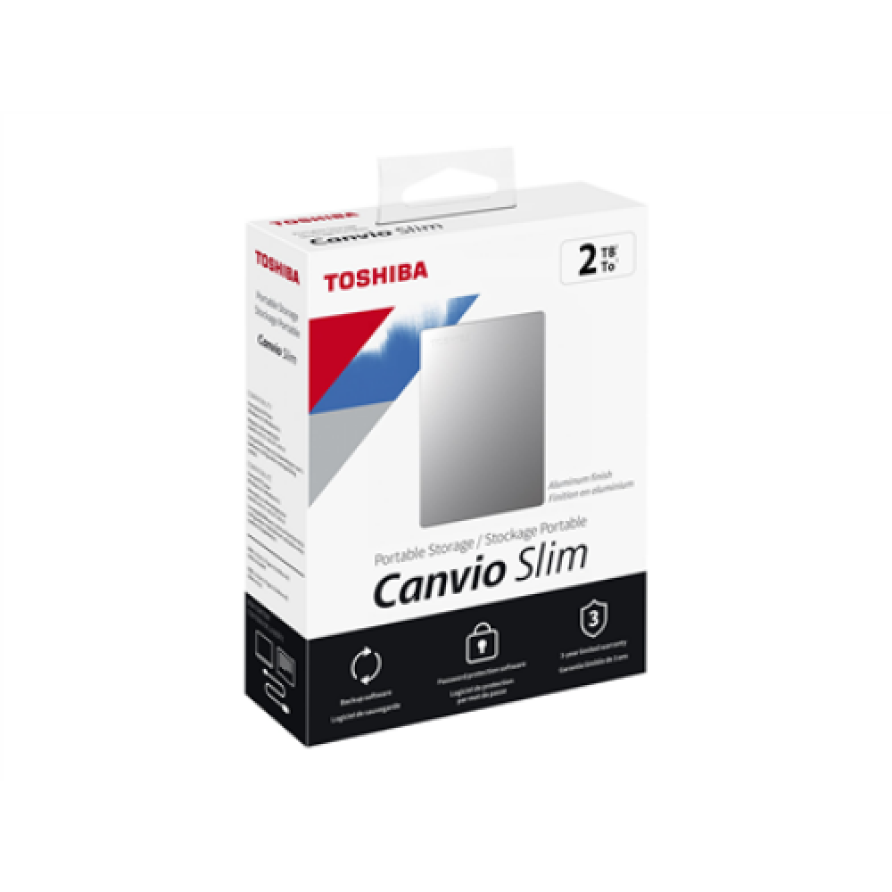 Canvio Slim , HDTD320ES3EA , 2000 GB , 2.5 , USB 3.2 Gen1 , Silver