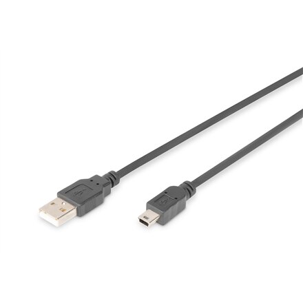 Digitus , Connection Cable, 1.8 m , AK-300108-018-S , USB Type A to USB Mini B