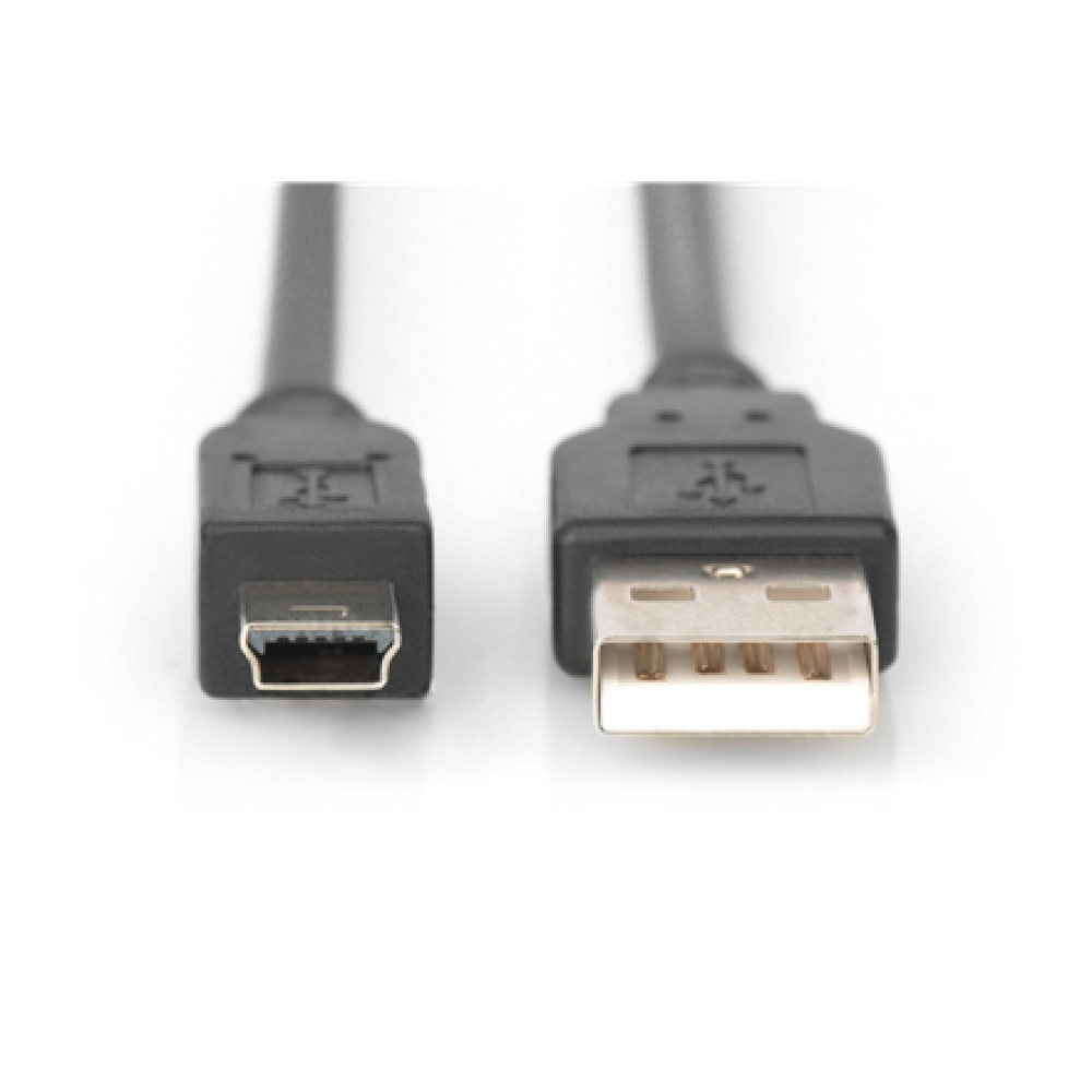 Digitus Connection Cable, 1.8 m , AK-300108-018-S , USB Type A to USB Mini B