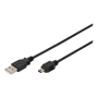 Digitus Connection Cable, 1.8 m , AK-300108-018-S , USB Type A to USB Mini B