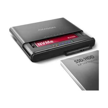 AXAGON , USB-C 10Gbps M.2 NVMe + SATA SSD/HDD adapter , ADSA-CC