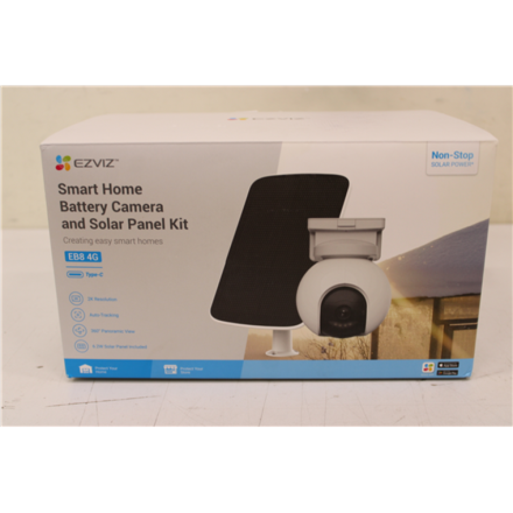 SALE OUT. Ezviz CS-EB8 4G IP Camera + CS-CMT-Solar Panel-E bundle Kit , EZVIZ 4G IP Camera + CS-CMT-Solar Panel-E bundle Kit , CS-EB8 , 33 month(s) , Dome , 3 MP , 4mm , IP65 , H.264/H.265 , NO ORIGINAL PACKAGING, SCRATCHES ON TOP