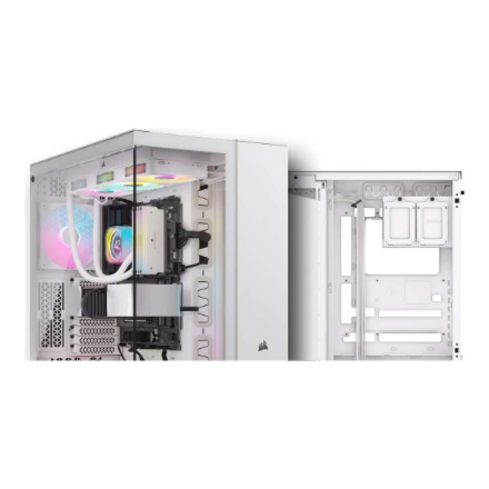 Corsair Dual Chamber PC Case , iCUE LINK 6500X RGB , White , Mid Tower , Power supply included No , ATX