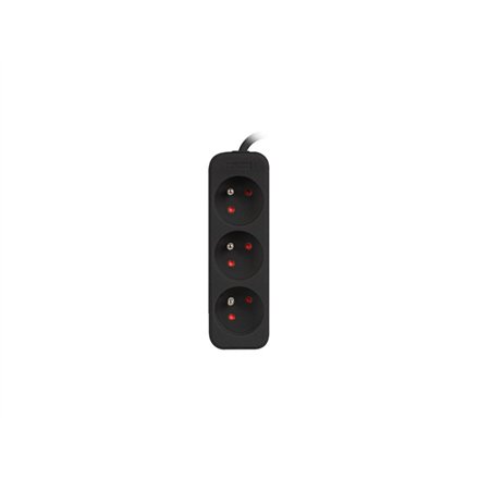 Lanberg Cable Power Strip, 3X French Outlets Quality-Grade Copper, 3 m , PS0-03E-0300-BK