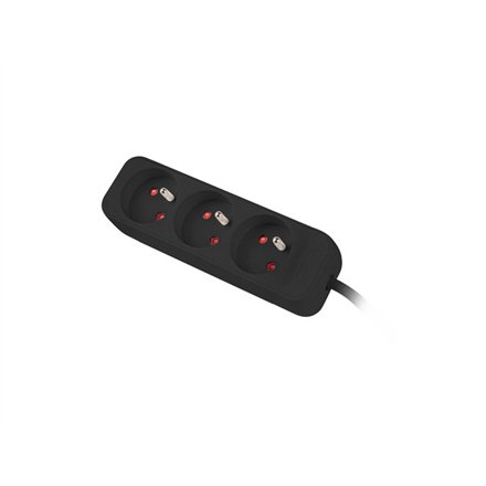 Lanberg Cable Power Strip, 3X French Outlets Quality-Grade Copper, 3 m , PS0-03E-0300-BK