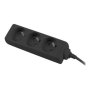 Lanberg Cable Power Strip, 3X French Outlets Quality-Grade Copper, 3 m , PS0-03E-0300-BK