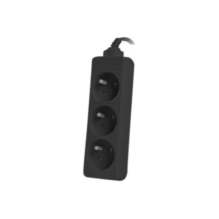 Lanberg Cable Power Strip, 3X French Outlets Quality-Grade Copper, 3 m , PS0-03E-0300-BK