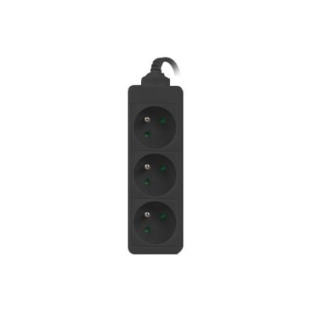 Lanberg Cable Power Strip, 3X French Outlets Quality-Grade Copper, 3 m , PS0-03E-0300-BK