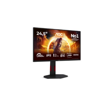 AOC , 25G4ZR , 25 , Fast IPS , FHD , 16:9 , 240 Hz , 0.5 ms , 1920 x 1080 pixels , 300 cd/m² , HDMI ports quantity 2 , Black