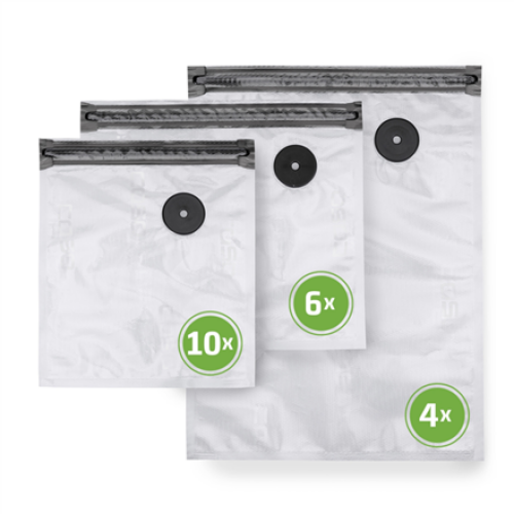Caso , Vacu ZIP-Bags Set , 01243 , Transparent