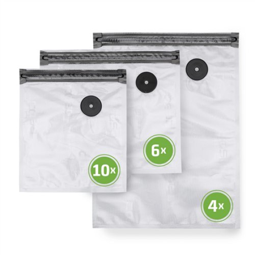 Caso , Vacu ZIP-Bags Set , 01243 , Transparent