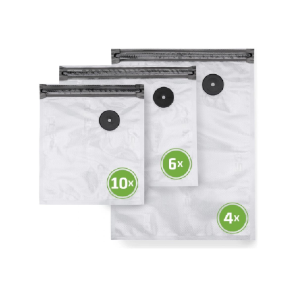 Caso , Vacu ZIP-Bags Set , 01243 , Transparent