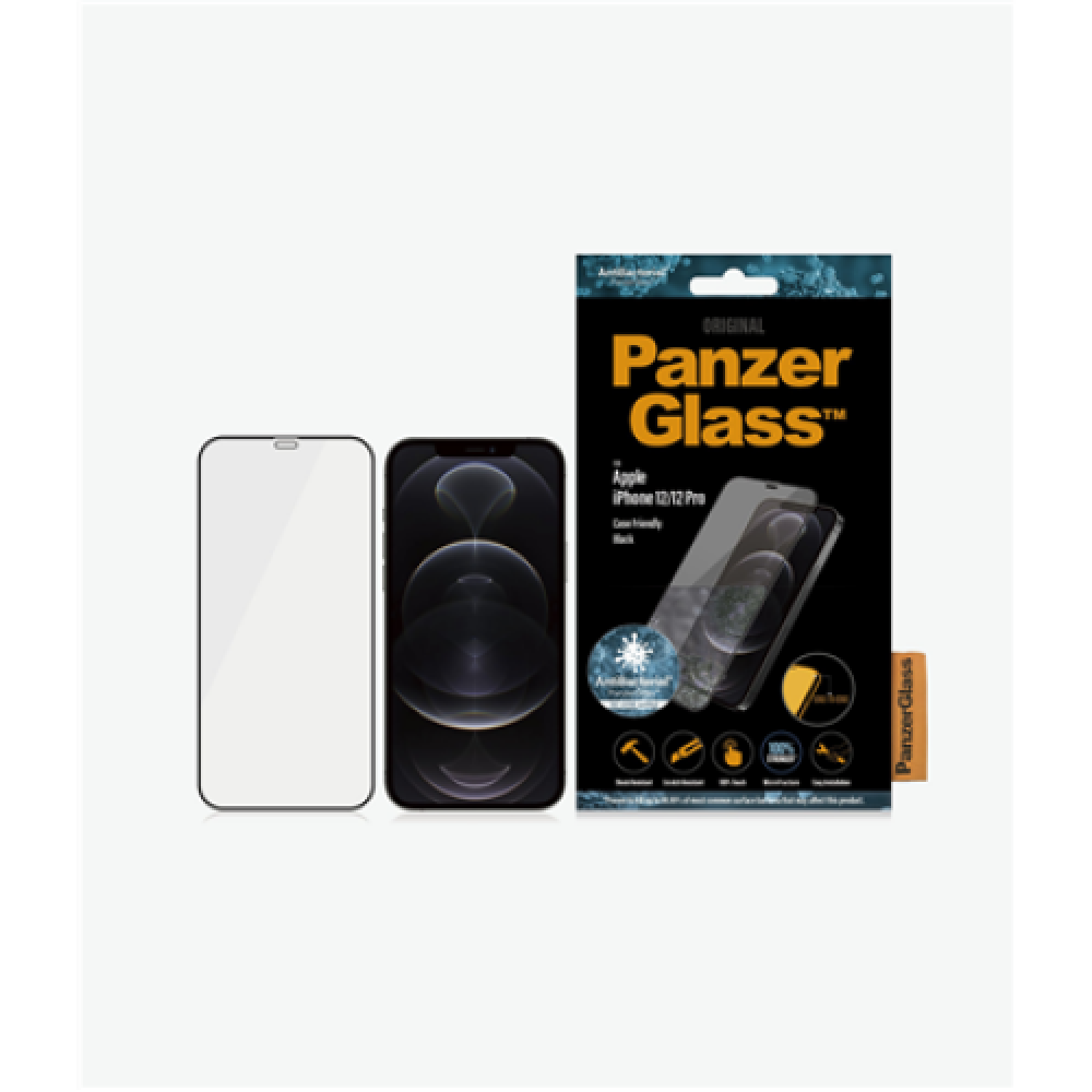 PanzerGlass Apple, For iPhone 12 Mini, Glass, Black, Case Friendly, 5.4