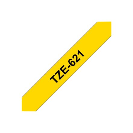 Brother , TZe-621 Laminated Tape , Black on Yellow , TZe , 8 m , 9 cm