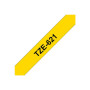 Brother , TZe-621 Laminated Tape , Black on Yellow , TZe , 8 m , 9 cm