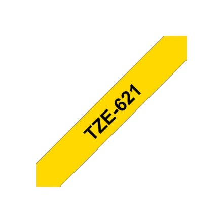 Brother , TZe-621 Laminated Tape , Black on Yellow , TZe , 8 m , 9 cm