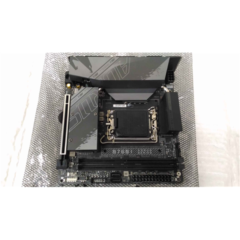 SALE OUT. , Gigabyte B760I AORUS PRO 1.0 , Processor family Intel , Processor socket LGA1700 , DDR5 DIMM , Memory slots 2 , Supported hard disk drive interfaces SATA, M.2 , Number of SATA connectors 2 , Chipset Intel B760 Express , Mini-ITX , USED, REFURB