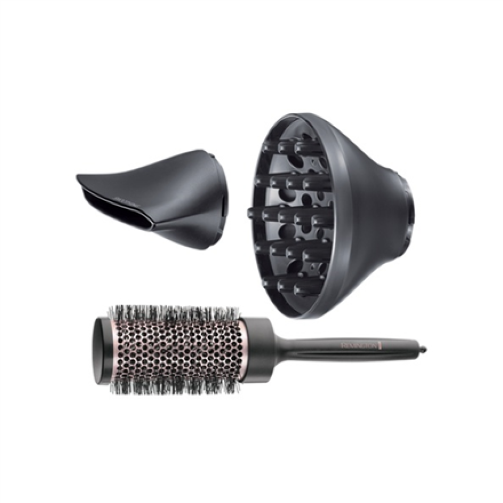 Remington , Curl and Straight Confidence Hair Dryer , D5706 , 2200 W , Number of temperature settings 3 , Ionic function , Diffuser nozzle , Black