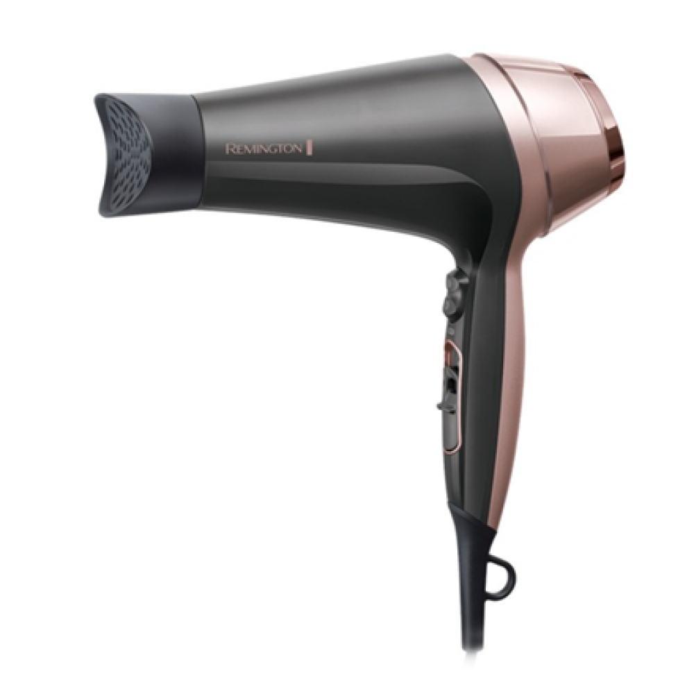 Remington , Curl and Straight Confidence Hair Dryer , D5706 , 2200 W , Number of temperature settings 3 , Ionic function , Diffuser nozzle , Black