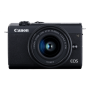 Canon EOS M200 + EF-M 15-45 IS STM SLR camera 24.1 MP ISO 25600 Display diagonal 3.0 Wi-Fi Automatic, manual CMOS Black Viewfinder Image sensor size (W x H) 22.3 x 14.9 cm