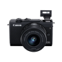 Canon EOS M200 + EF-M 15-45 IS STM SLR camera 24.1 MP ISO 25600 Display diagonal 3.0 Wi-Fi Automatic, manual CMOS Black Viewfinder Image sensor size (W x H) 22.3 x 14.9 cm