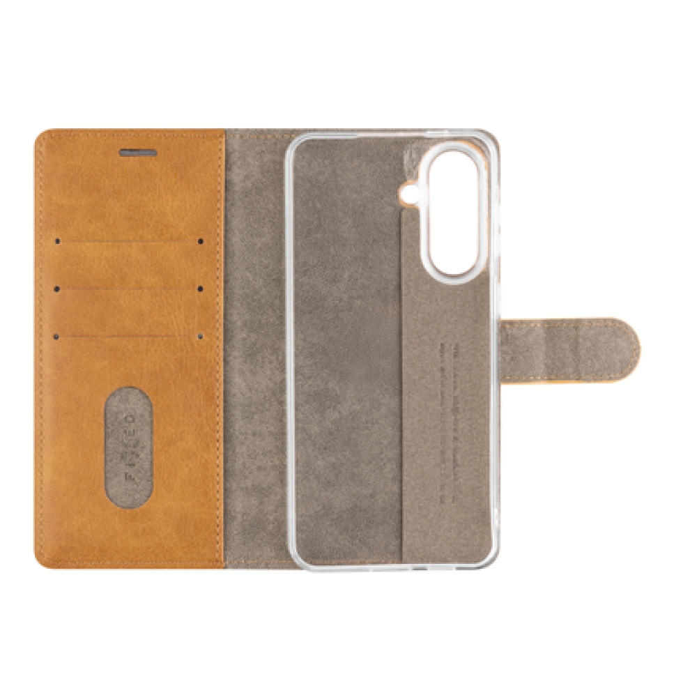 Fixed Opus , Book Case , Samsung , Galaxy A57 5G , Synthetic leather , Brown