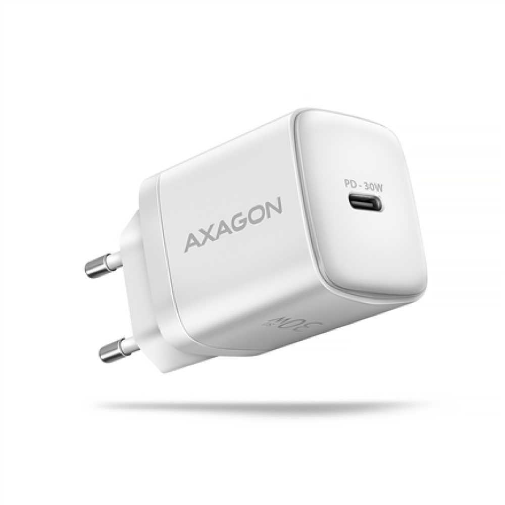 AXAGON Sil wallcharger 1x port USB-C, PD3.0 /PPS/QC4+/SFC/AFC/Apple, 30w , ACU-PD30W